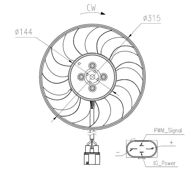 NRF 47970 Fan, engine cooling