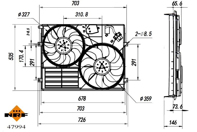 NRF 47994 Fan, engine cooling