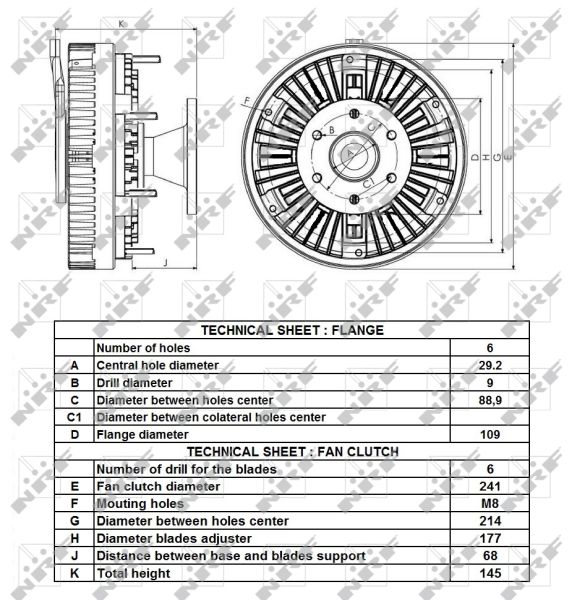 NRF 49433 Clutch, radiator fan