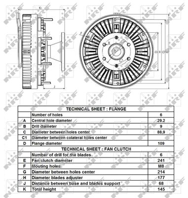 Clutch, radiator fan NRF 49433