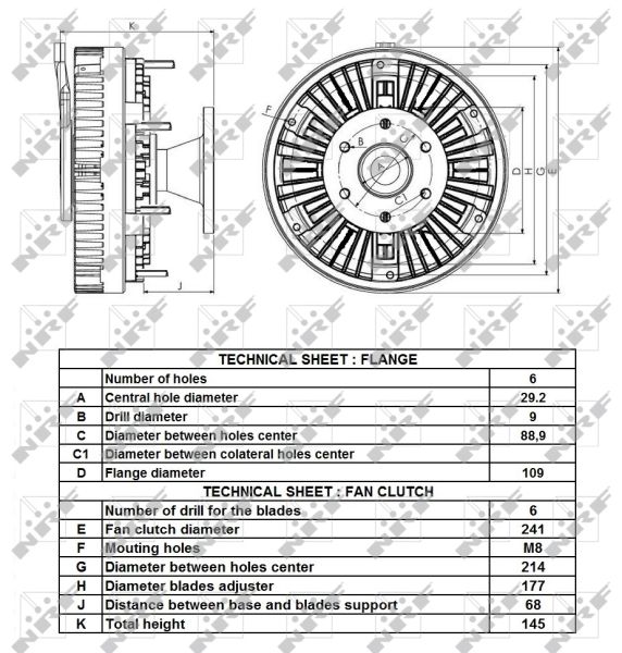 NRF 49434 Clutch, radiator fan