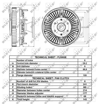 Clutch, radiator fan NRF 49434