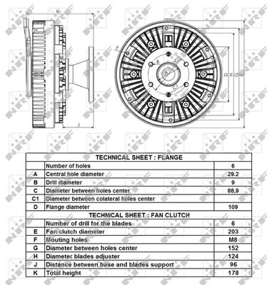 Clutch, radiator fan NRF 49436