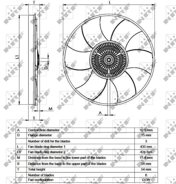 NRF 49539 Clutch, radiator fan