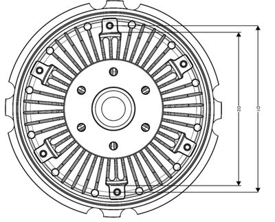 Clutch, radiator fan NRF 49722