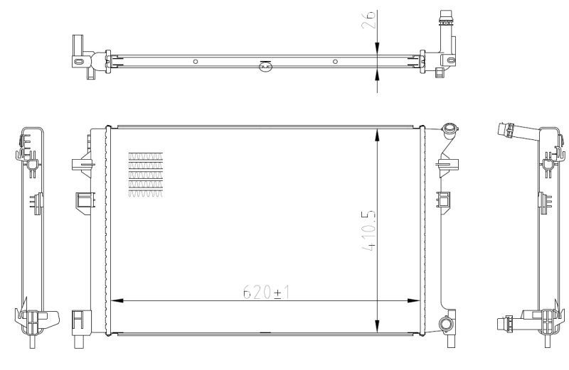 NRF 50042 Radiator, engine cooling