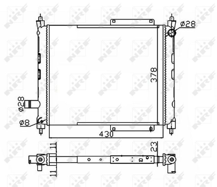 NRF 50128A Radiator, engine cooling