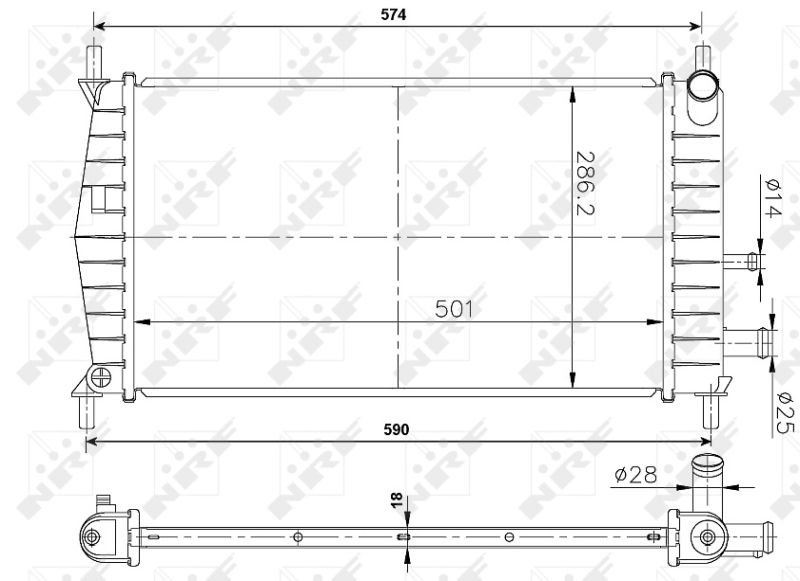 NRF 50131A Radiator, engine cooling