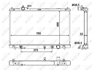 Radiator, engine cooling NRF 50137