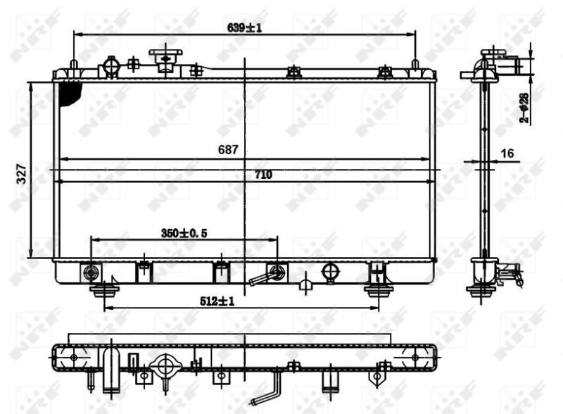 NRF 50142 Radiator, engine cooling
