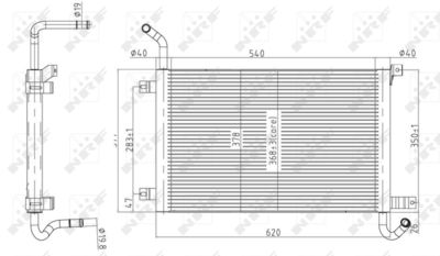Radiator, engine cooling NRF 50145