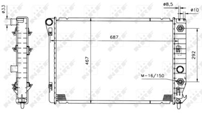 Radiator, engine cooling NRF 50215