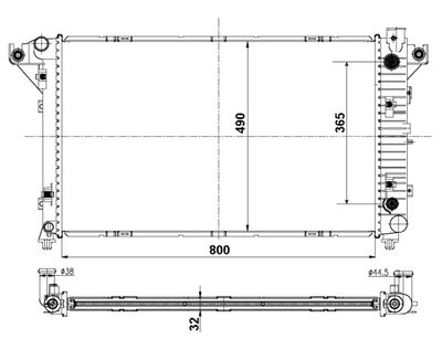 Radiator, engine cooling NRF 50248