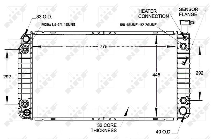 NRF 50255 Radiator, engine cooling