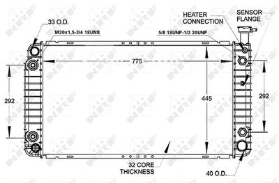 Radiator, engine cooling NRF 50255