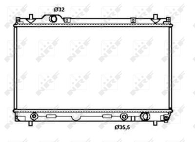 Radiator, engine cooling NRF 50256
