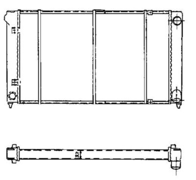 Radiator, engine cooling NRF 503003