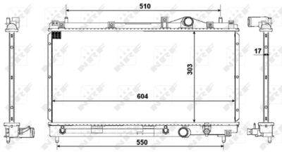 Radiator, engine cooling NRF 50332