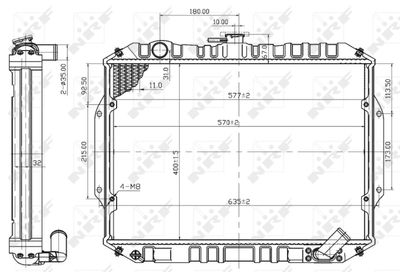 Radiator, engine cooling NRF 503486