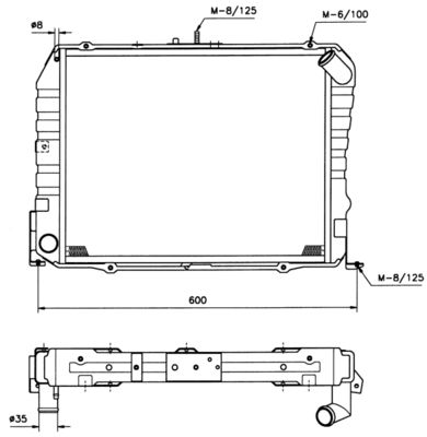 Radiator, engine cooling NRF 503962