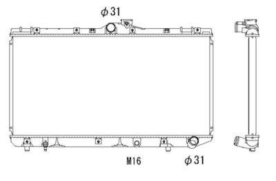Radiator, engine cooling NRF 503966