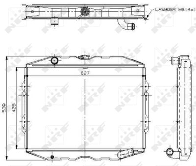 Radiator, engine cooling NRF 504115