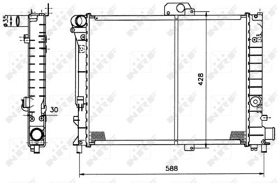 Radiator, engine cooling NRF 504140