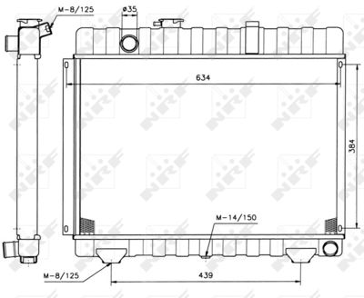 Radiator, engine cooling NRF 504236