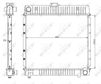 Radiator, engine cooling NRF 504250
