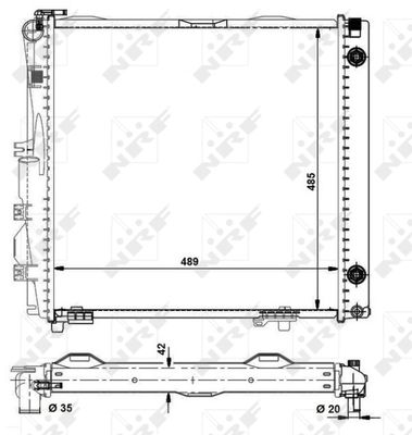 Radiator, engine cooling NRF 504258