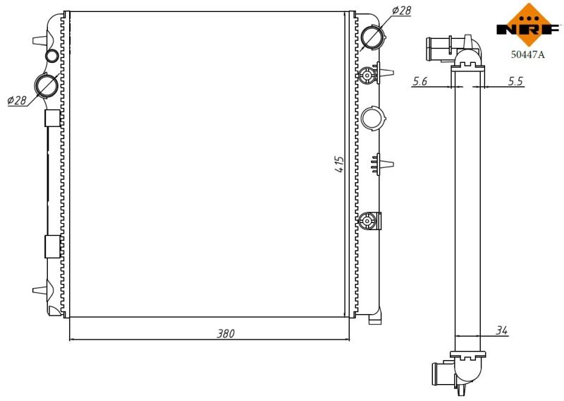 NRF 50447A Radiator, engine cooling