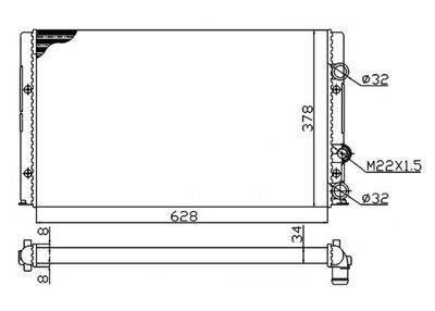Radiator, engine cooling NRF 50457A