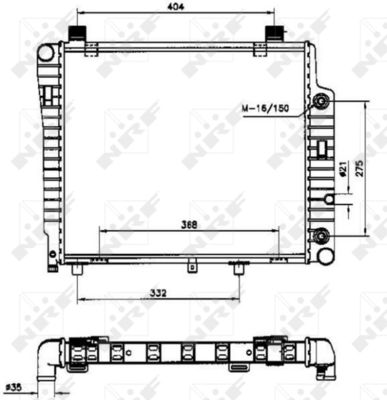 Radiator, engine cooling NRF 50534