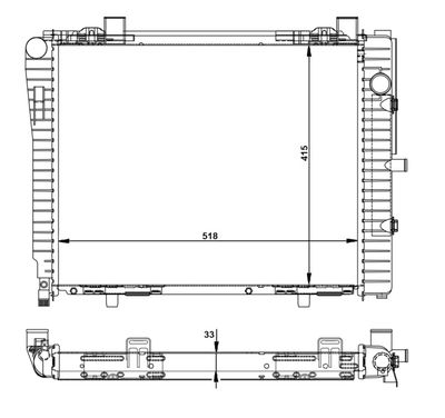 Radiator, engine cooling NRF 50593