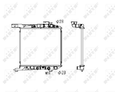 Radiator, engine cooling NRF 506300