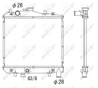 Radiator, engine cooling NRF 506516