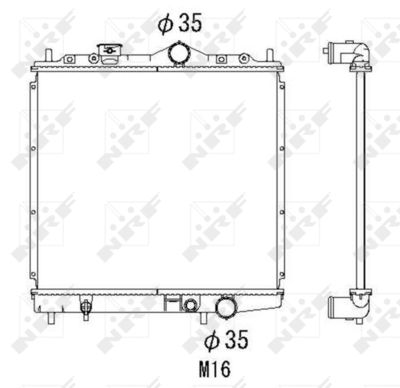 Radiator, engine cooling NRF 506557