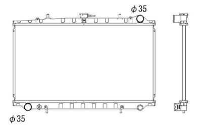 Radiator, engine cooling NRF 506718