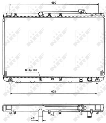 Radiator, engine cooling NRF 506721