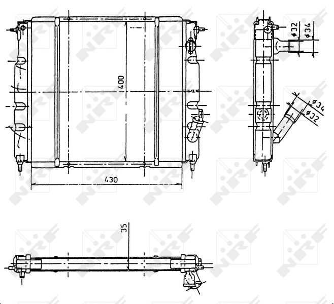 NRF 507344 Radiator, engine cooling