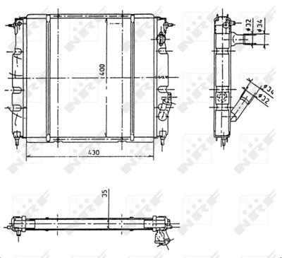 Radiator, engine cooling NRF 507344