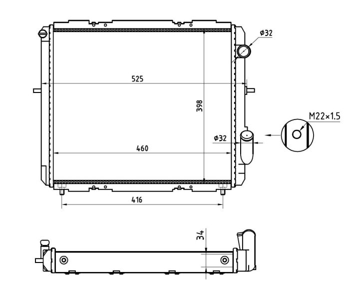 NRF 507345A Radiator, engine cooling