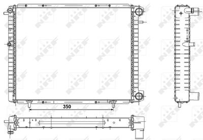 Radiator, engine cooling NRF 507351