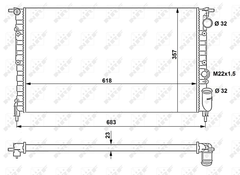 NRF 507465 Radiator, engine cooling