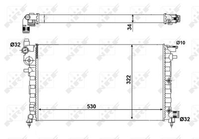 Radiator, engine cooling NRF 509502A