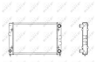 Radiator, engine cooling NRF 509505