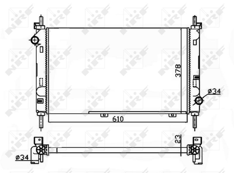 NRF 509528A Radiator, engine cooling