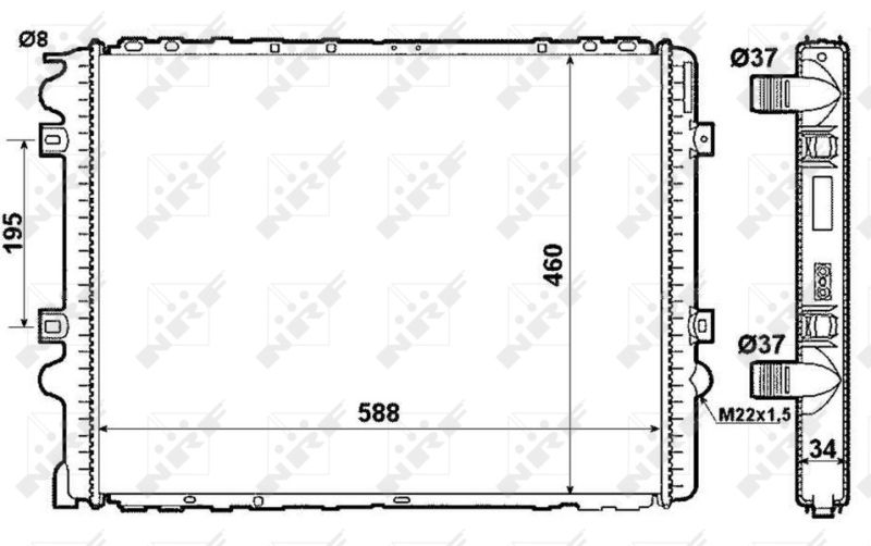 NRF 509710 Radiator, engine cooling