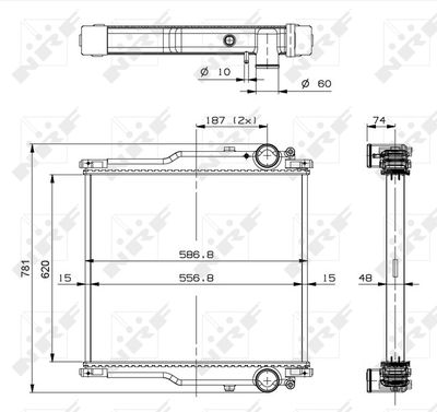 Radiator, engine cooling NRF 509767