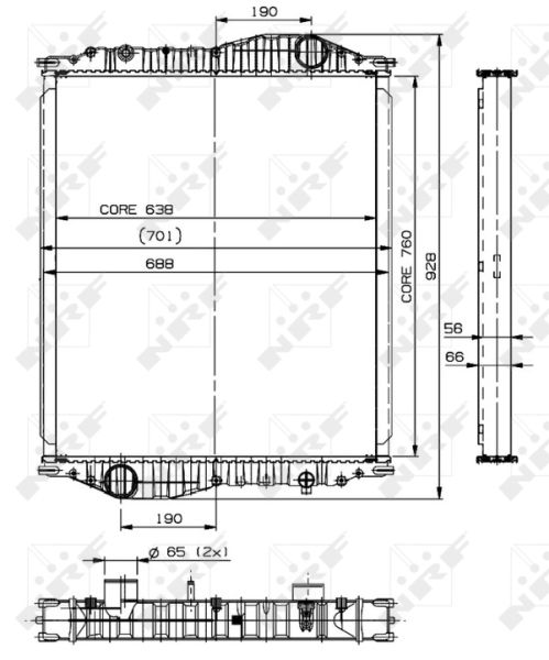 NRF 509888 Radiator, engine cooling